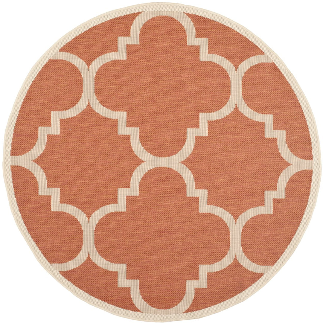 SAFAVIEH Outdoor CY6243-241 Courtyard Collection Terracotta Rug Image 1