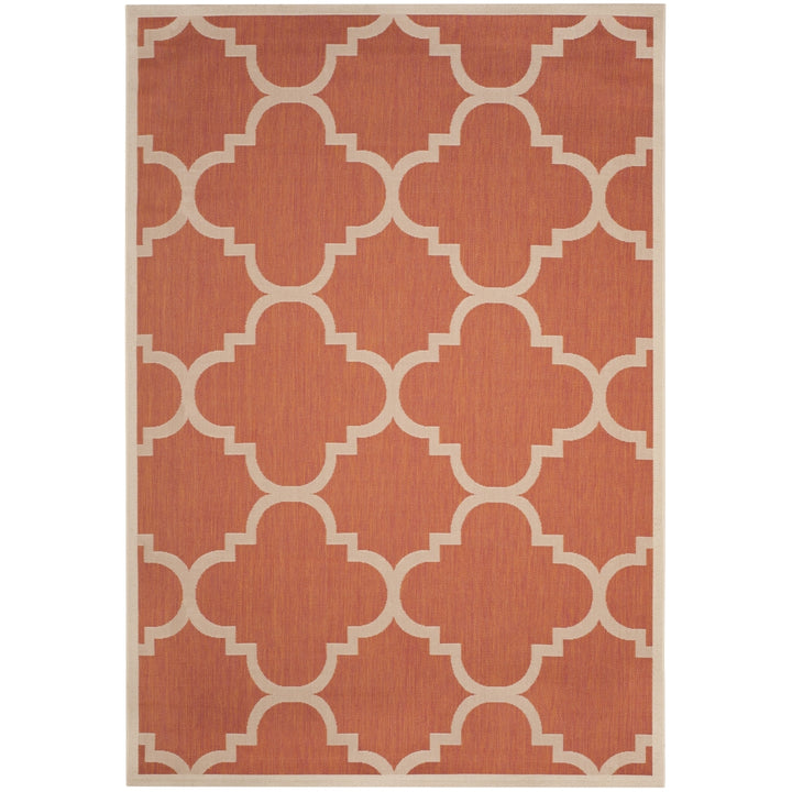 SAFAVIEH Outdoor CY6243-241 Courtyard Collection Terracotta Rug Image 8