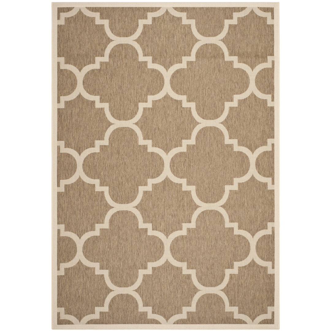 SAFAVIEH Outdoor CY6243-242 Courtyard Collection Brown Rug Image 9