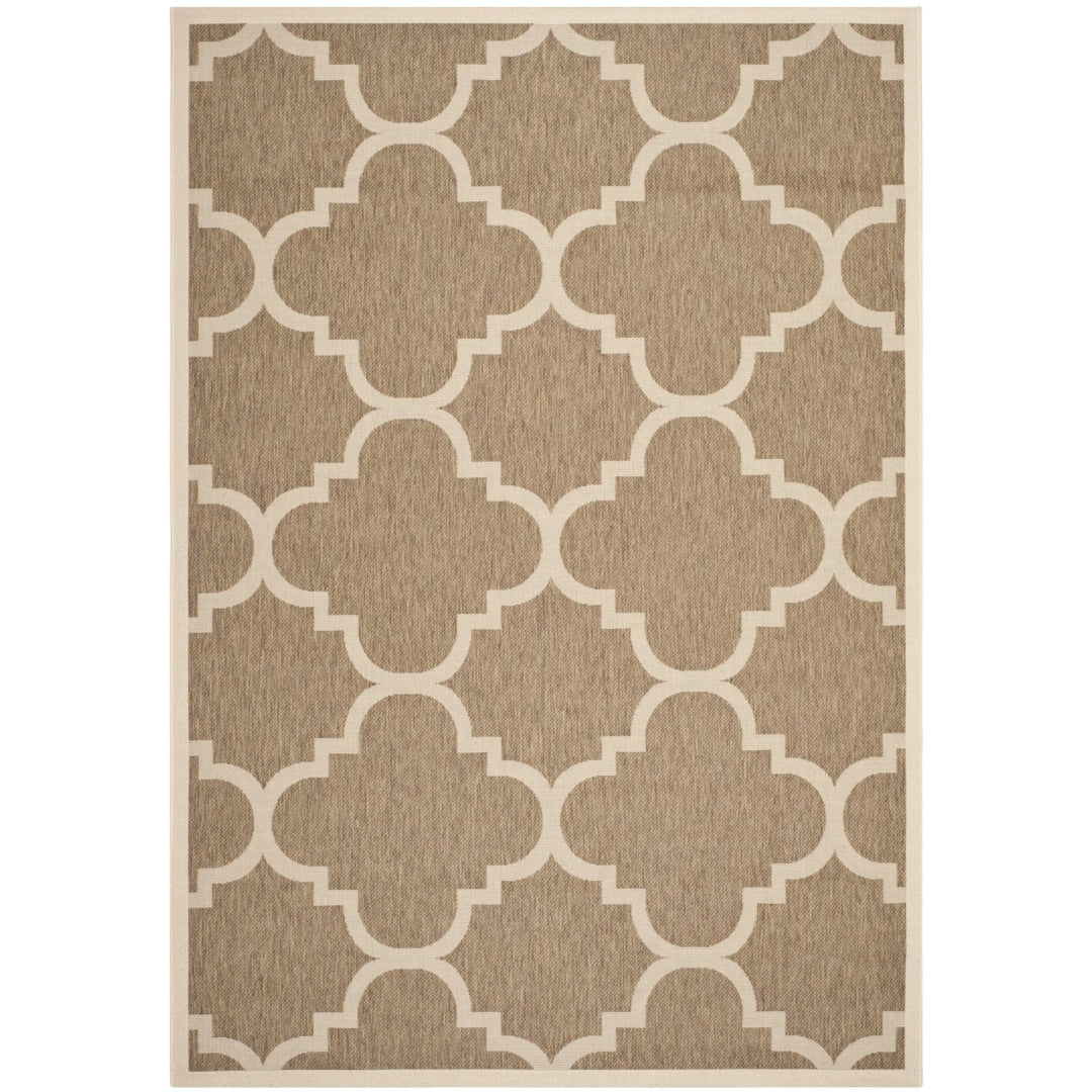 SAFAVIEH Outdoor CY6243-242 Courtyard Collection Brown Rug Image 1