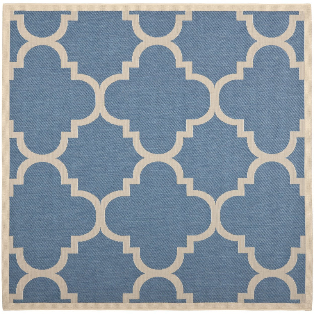 SAFAVIEH Indoor Outdoor CY6243-243 Courtyard Blue / Beige Rug Image 1