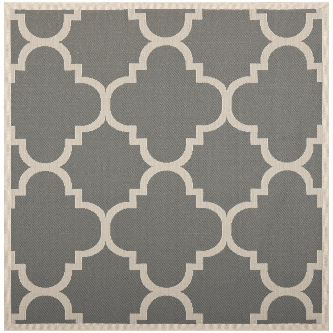 SAFAVIEH Indoor Outdoor CY6243-246 Courtyard Grey / Beige Rug Image 1