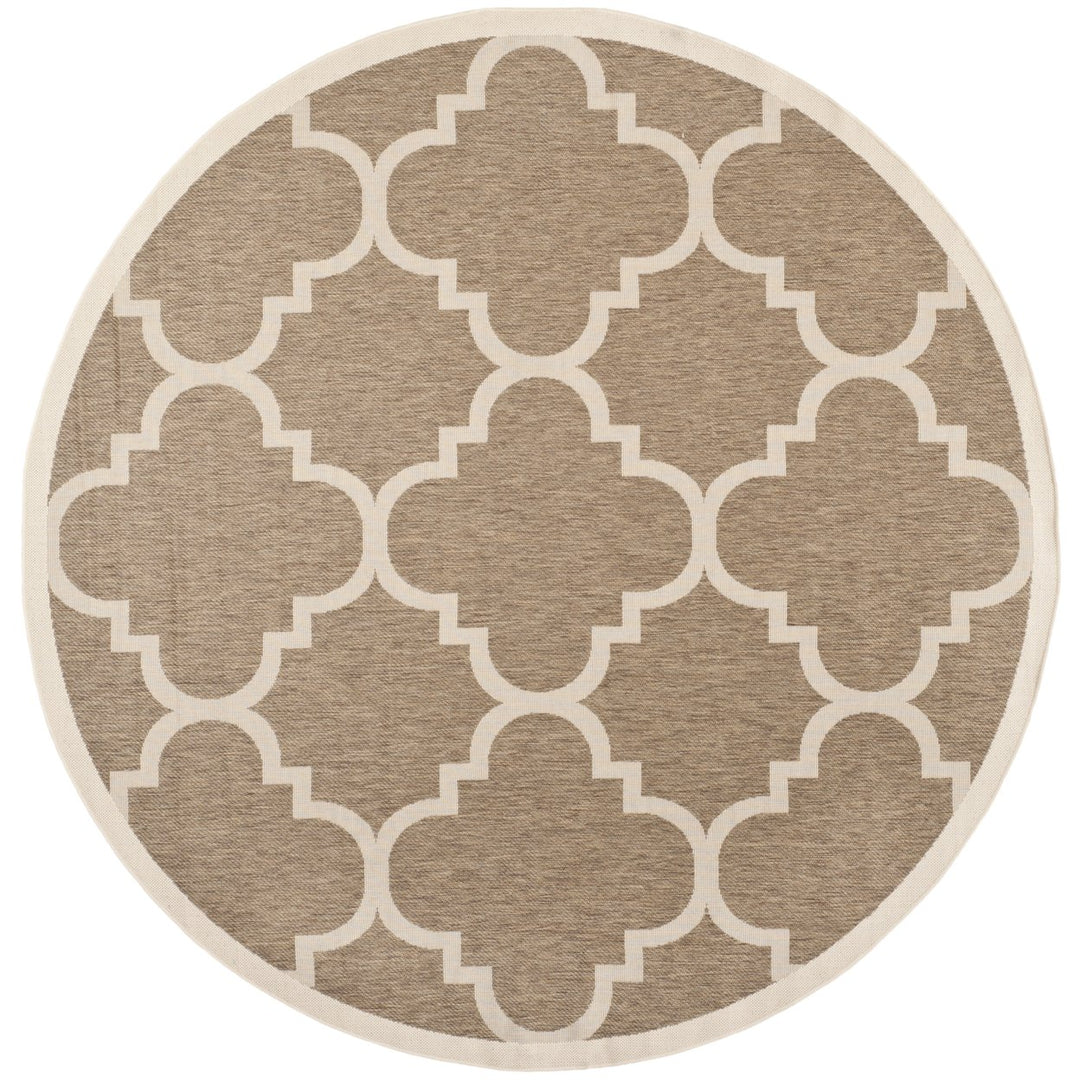 SAFAVIEH Outdoor CY6243-242 Courtyard Collection Brown Rug Image 1