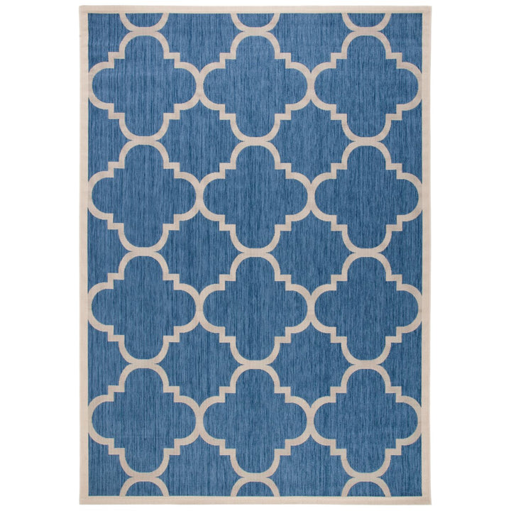 SAFAVIEH Indoor Outdoor CY6243-243 Courtyard Blue / Beige Rug Image 1