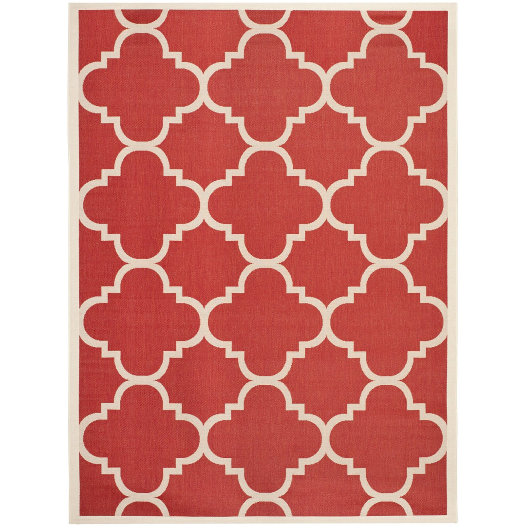 SAFAVIEH Outdoor CY6243-248 Courtyard Collection Red Rug Image 2