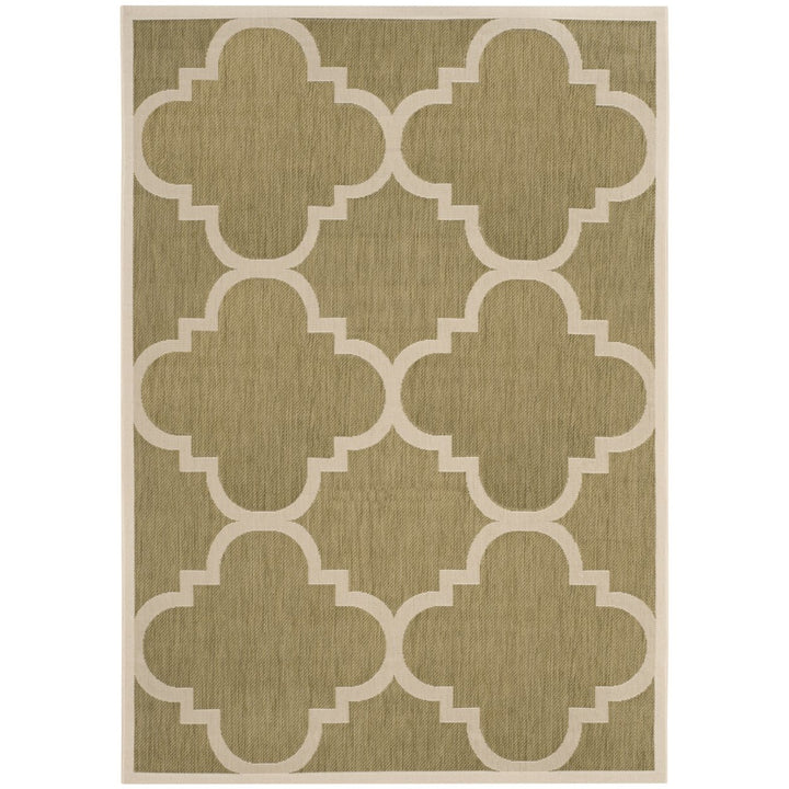 SAFAVIEH Indoor Outdoor CY6243-244 Courtyard Green / Beige Rug Image 1