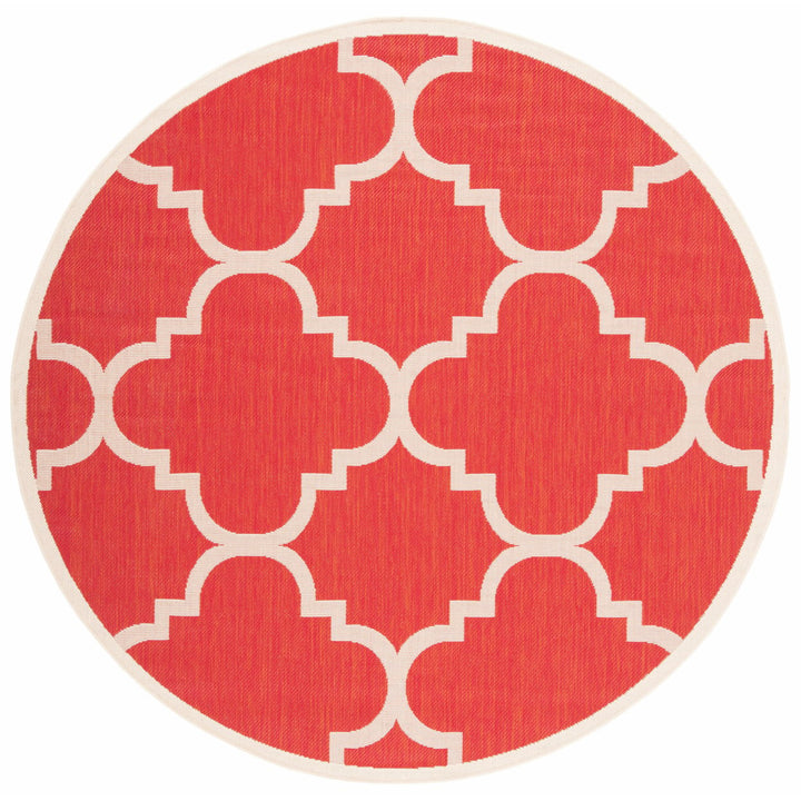 SAFAVIEH Outdoor CY6243-248 Courtyard Collection Red Rug Image 1