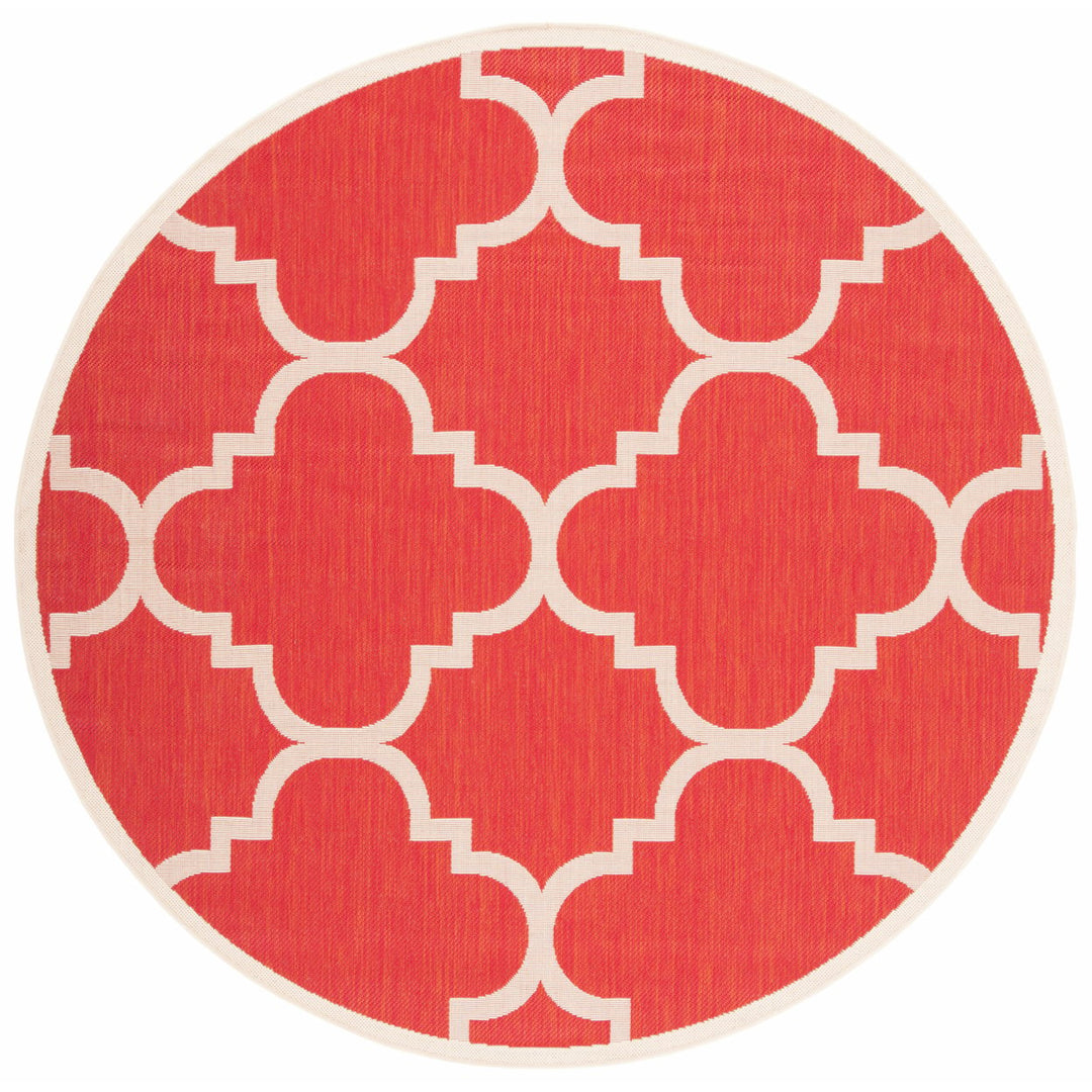 SAFAVIEH Outdoor CY6243-248 Courtyard Collection Red Rug Image 1