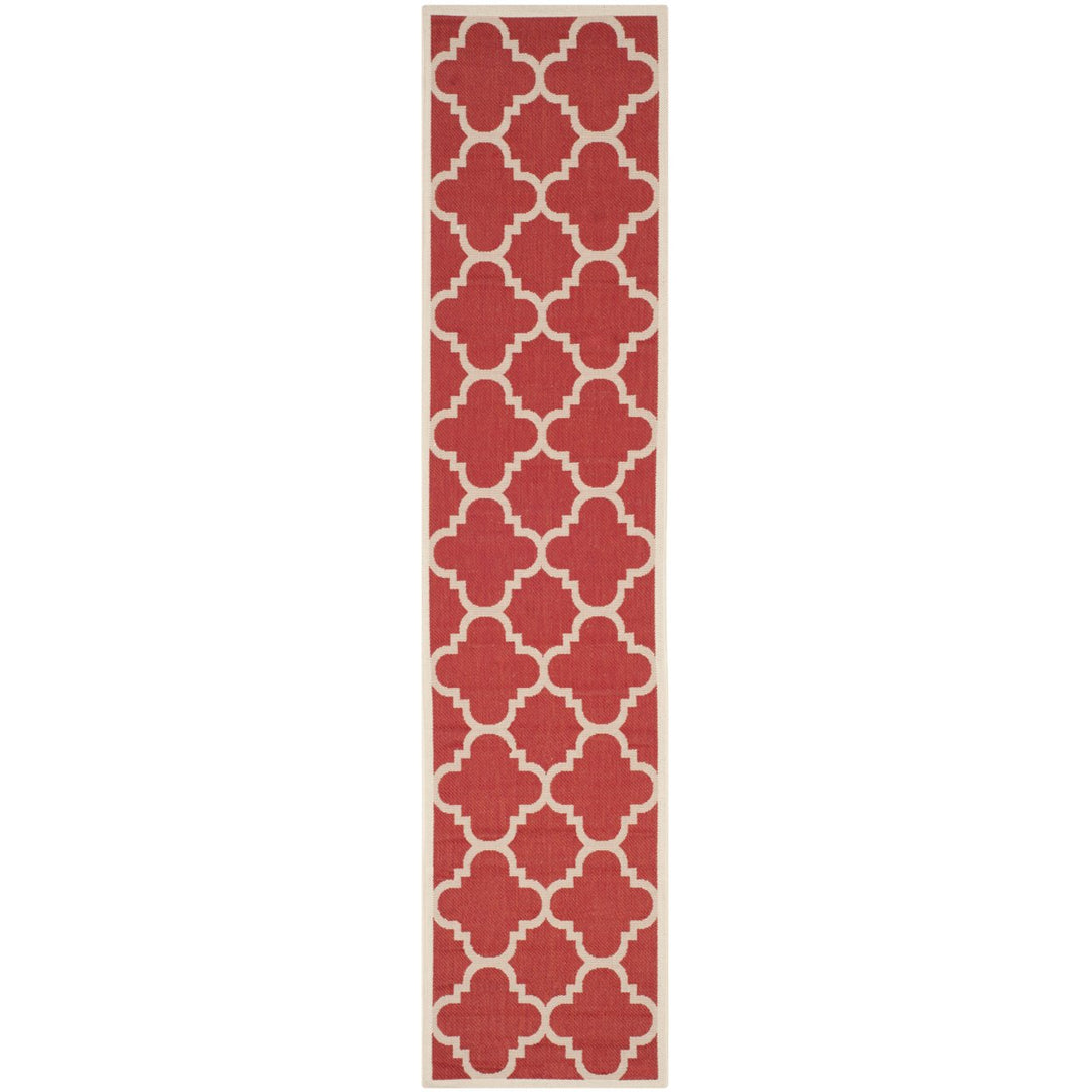 SAFAVIEH Outdoor CY6243-248 Courtyard Collection Red Rug Image 4