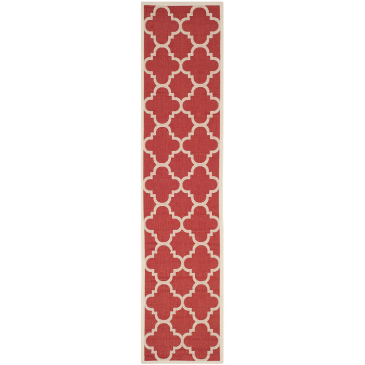 SAFAVIEH Outdoor CY6243-248 Courtyard Collection Red Rug Image 1