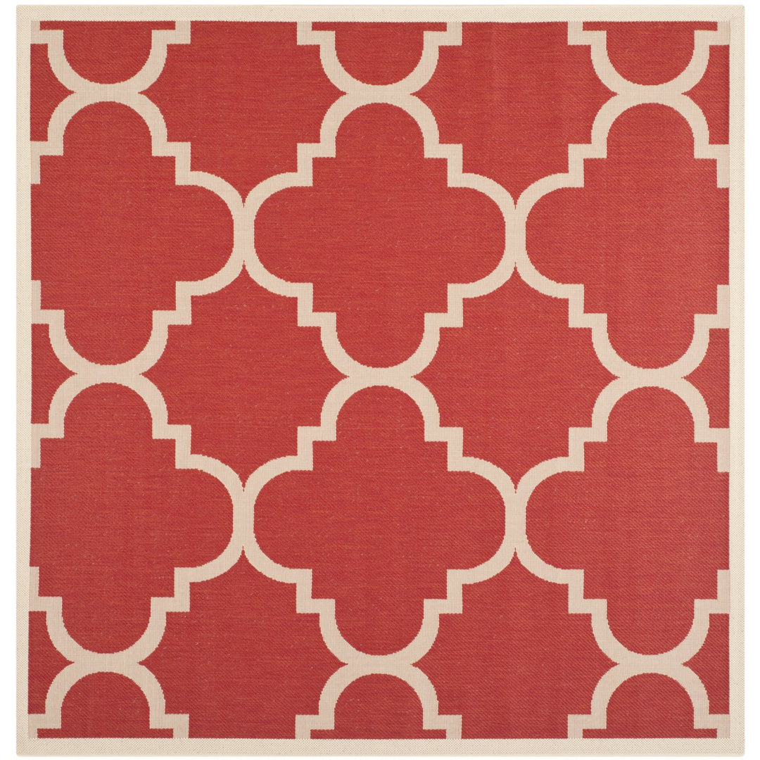 SAFAVIEH Outdoor CY6243-248 Courtyard Collection Red Rug Image 1