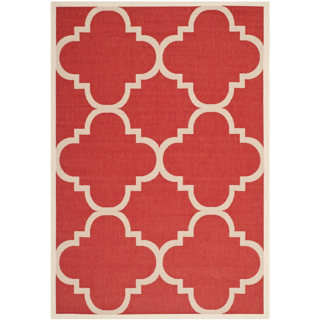 SAFAVIEH Outdoor CY6243-248 Courtyard Collection Red Rug Image 11