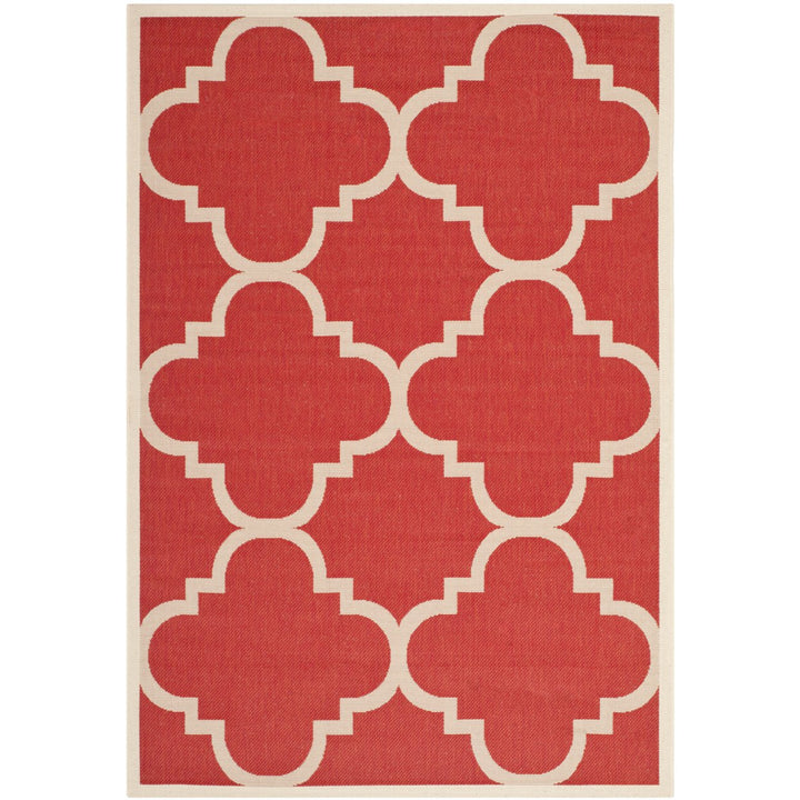 SAFAVIEH Outdoor CY6243-248 Courtyard Collection Red Rug Image 11