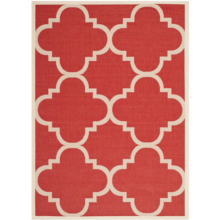 SAFAVIEH Outdoor CY6243-248 Courtyard Collection Red Rug Image 12