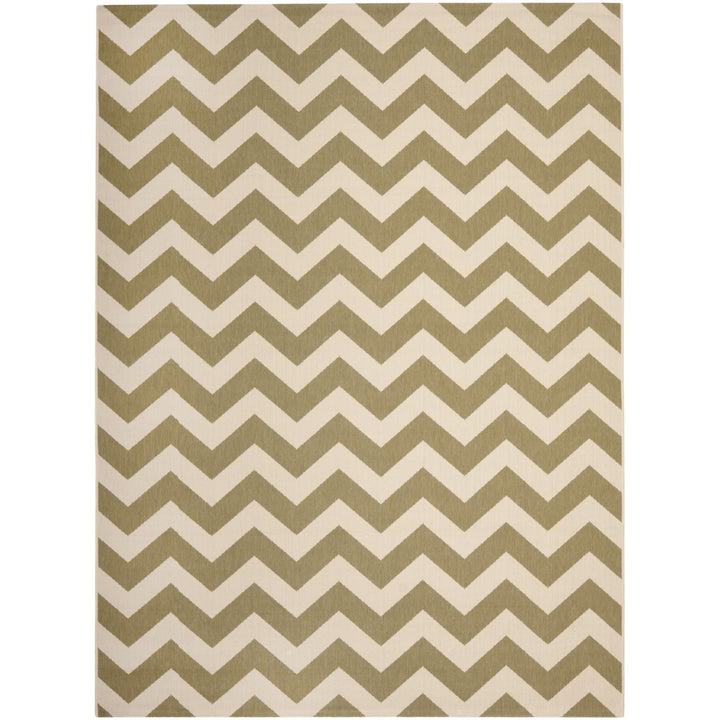 SAFAVIEH Indoor Outdoor CY6244-244 Courtyard Green / Beige Rug Image 1