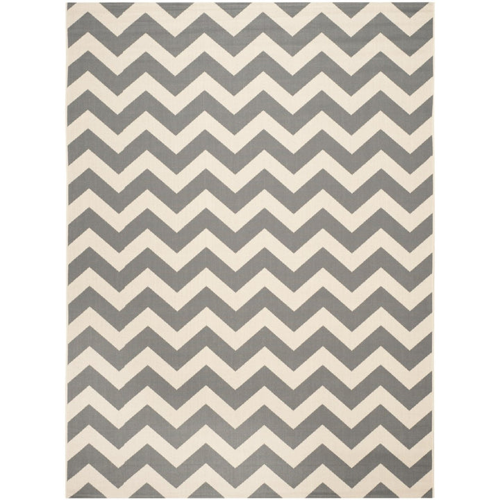 SAFAVIEH Indoor Outdoor CY6244-246 Courtyard Grey / Beige Rug Image 1