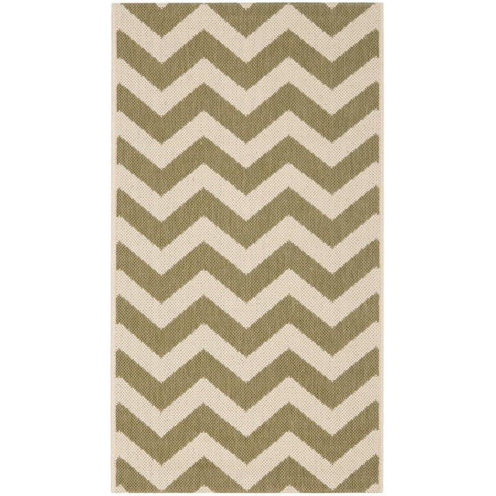 SAFAVIEH Indoor Outdoor CY6244-244 Courtyard Green / Beige Rug Image 1