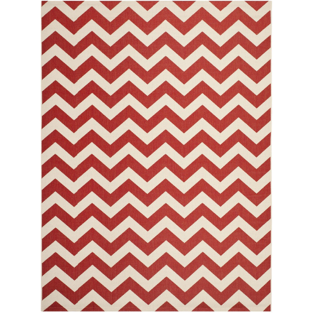 SAFAVIEH Outdoor CY6244-248 Courtyard Collection Red Rug Image 1
