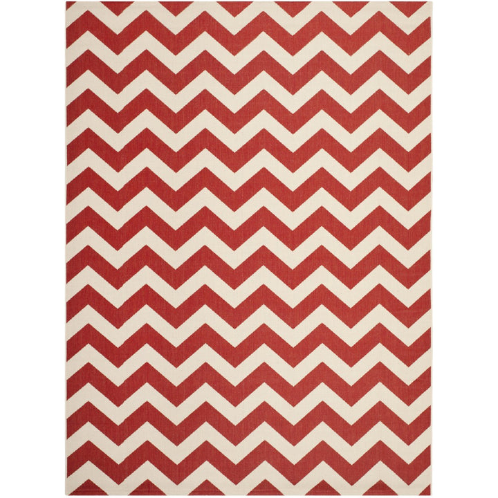 SAFAVIEH Outdoor CY6244-248 Courtyard Collection Red Rug Image 1