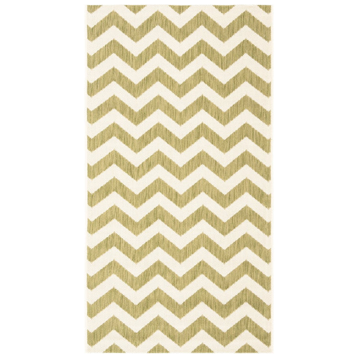 SAFAVIEH Indoor Outdoor CY6244-244 Courtyard Green / Beige Rug Image 1