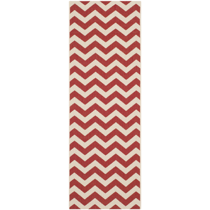 SAFAVIEH Outdoor CY6244-248 Courtyard Collection Red Rug Image 6
