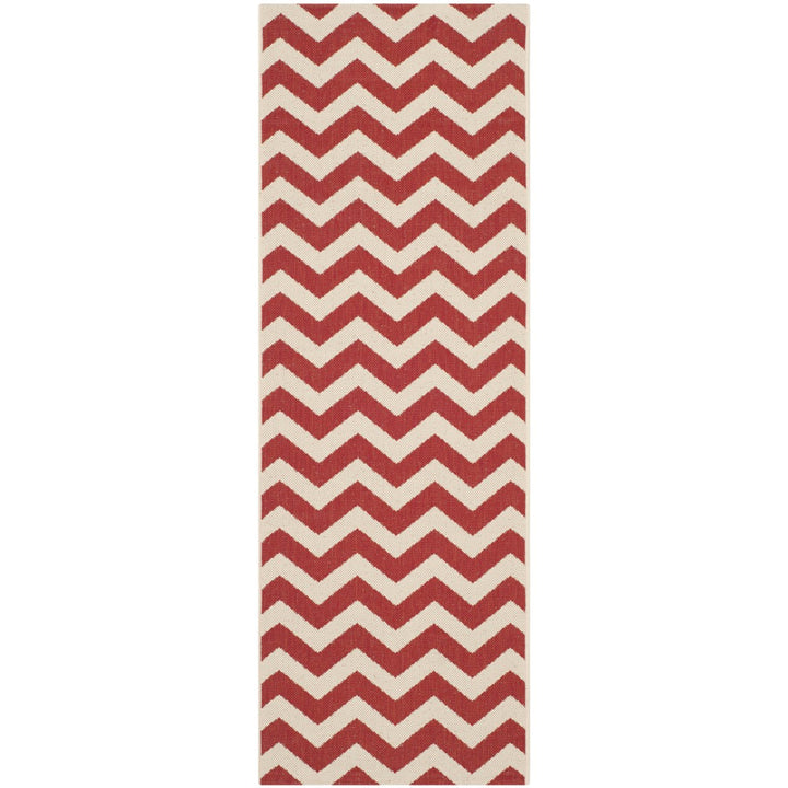 SAFAVIEH Outdoor CY6244-248 Courtyard Collection Red Rug Image 1