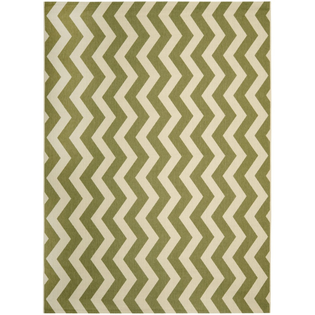 SAFAVIEH Indoor Outdoor CY6245-244 Courtyard Green / Beige Rug Image 1