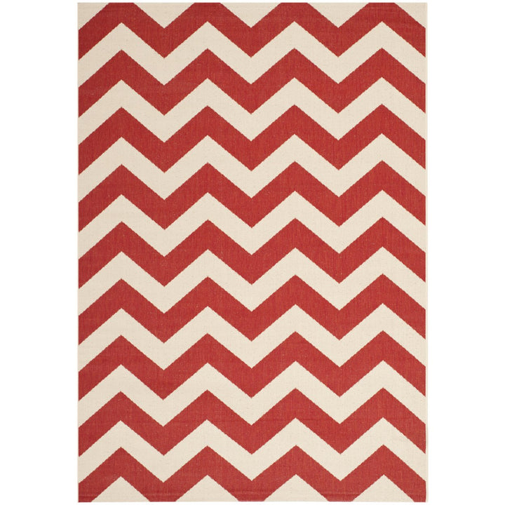 SAFAVIEH Outdoor CY6244-248 Courtyard Collection Red Rug Image 1