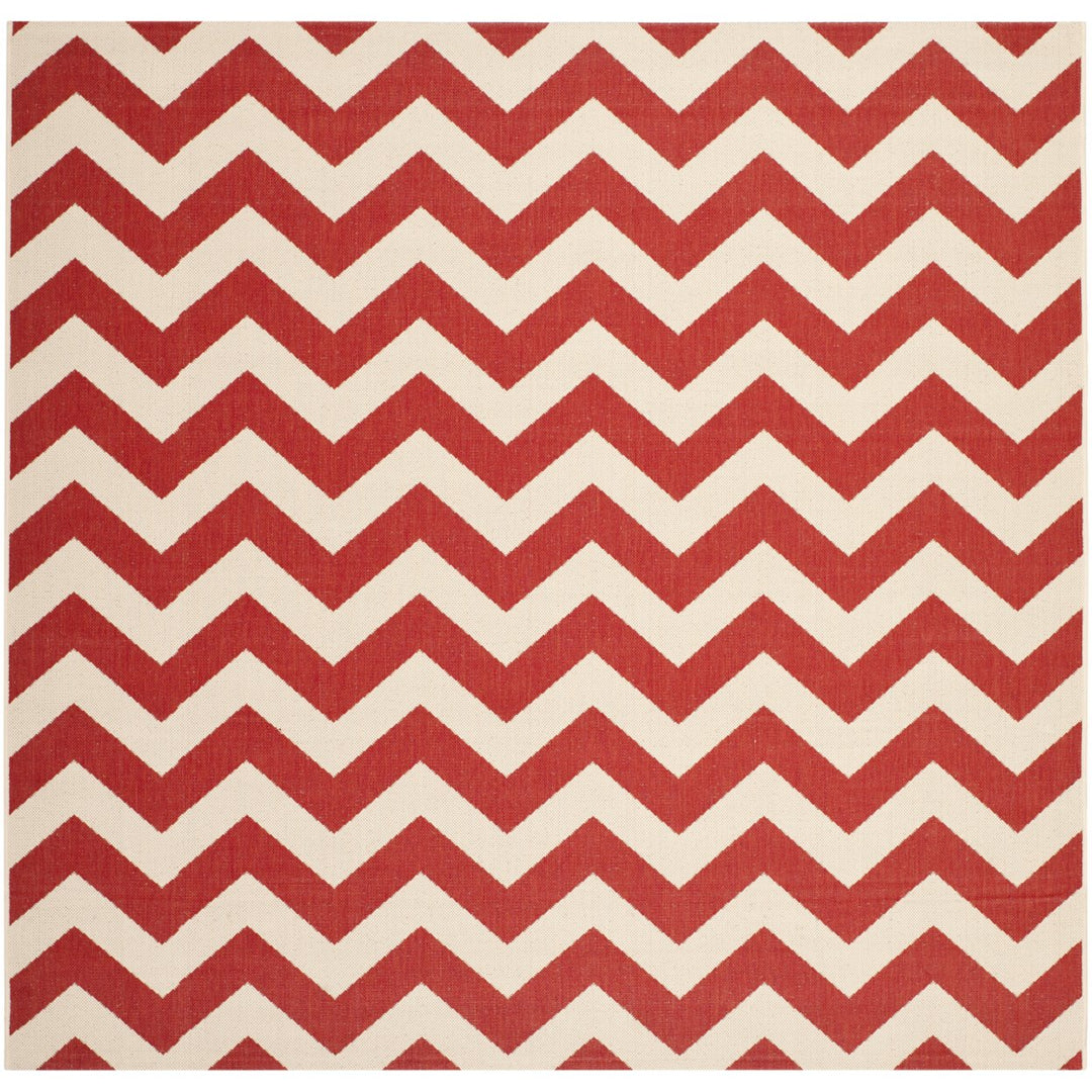 SAFAVIEH Outdoor CY6244-248 Courtyard Collection Red Rug Image 1