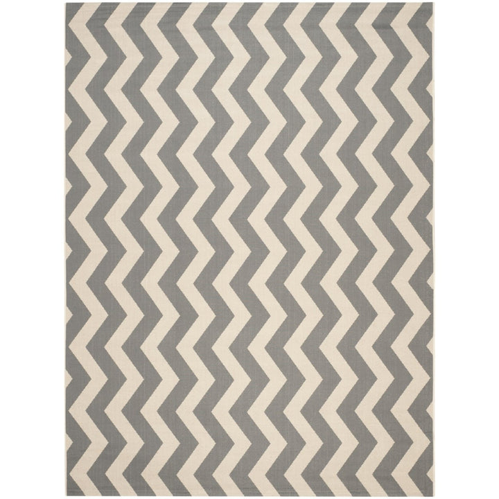 SAFAVIEH Indoor Outdoor CY6245-246 Courtyard Grey / Beige Rug Image 1