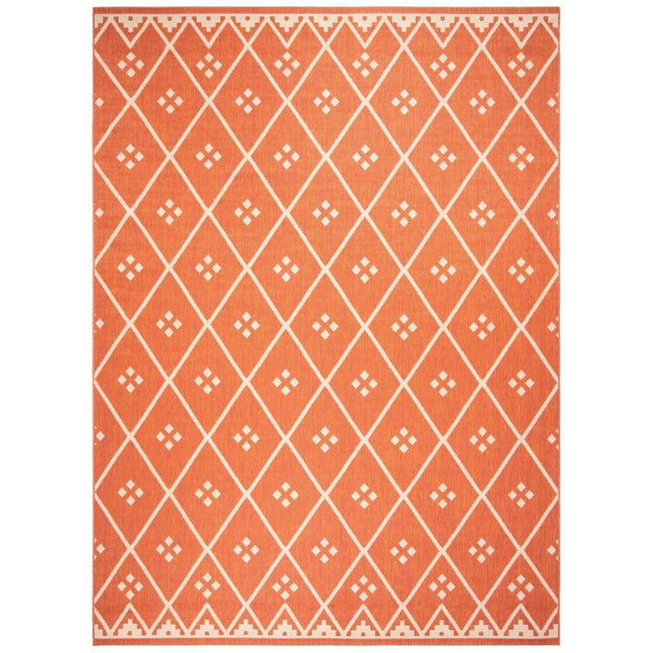 SAFAVIEH Outdoor CY6303-231 Courtyard Terracotta / Lt Beige Rug Image 1