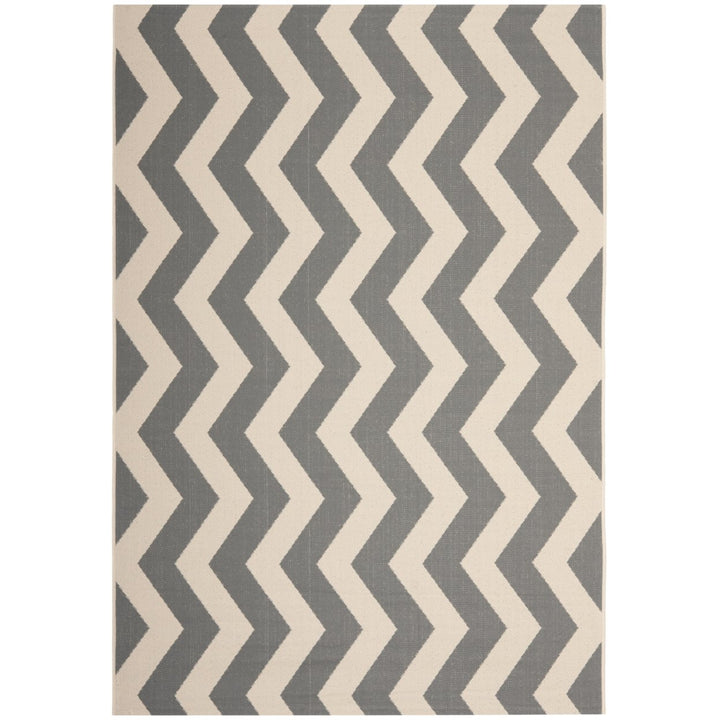 SAFAVIEH Indoor Outdoor CY6245-246 Courtyard Grey / Beige Rug Image 1