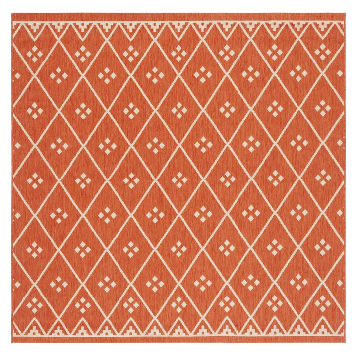 SAFAVIEH Outdoor CY6303-231 Courtyard Terracotta / Lt Beige Rug Image 1