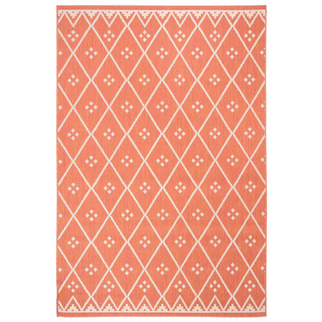 SAFAVIEH Outdoor CY6303-231 Courtyard Terracotta / Lt Beige Rug Image 1