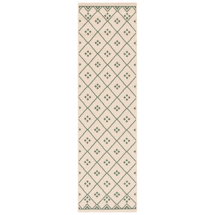 SAFAVIEH Indoor Outdoor CY6303-322 Courtyard Beige / Green Rug Image 1