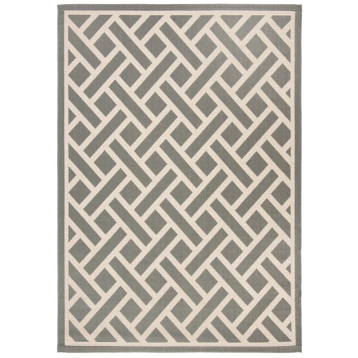 SAFAVIEH Outdoor CY6306-236 Courtyard Anthracite / Lt Beige Rug Image 4