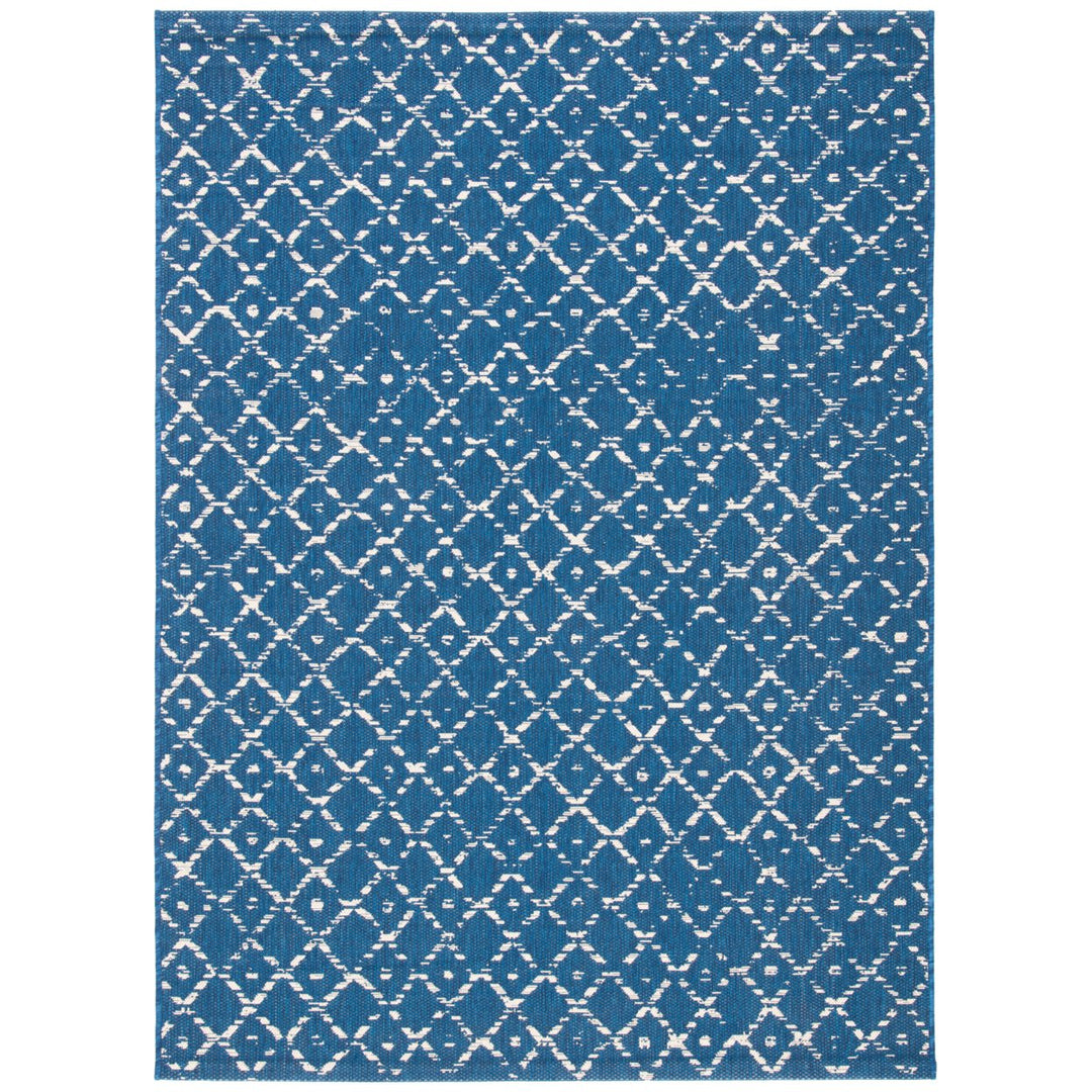 SAFAVIEH Outdoor CY6391-25821 Courtyard Navy / Ivory Rug Image 1