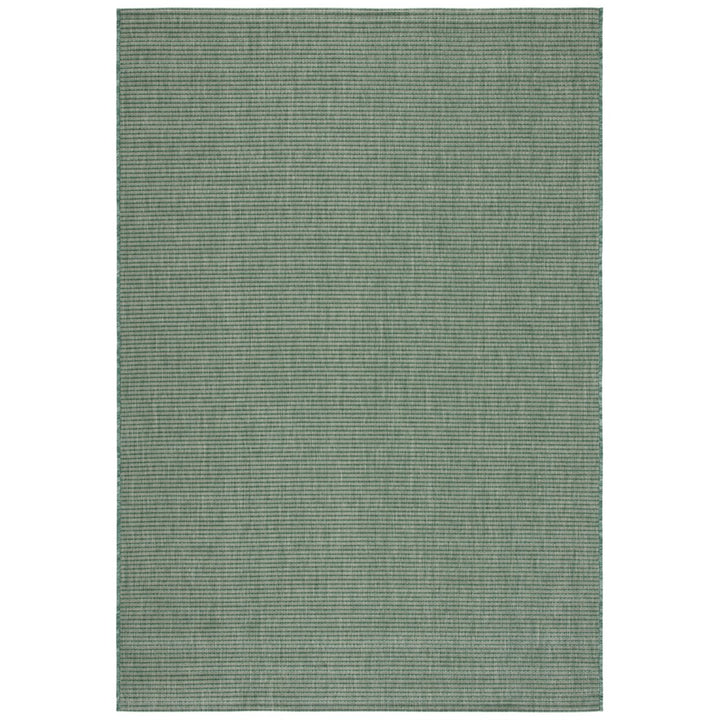 SAFAVIEH Outdoor CY6403-32222 Courtyard Dark Green / Beige Rug Image 1