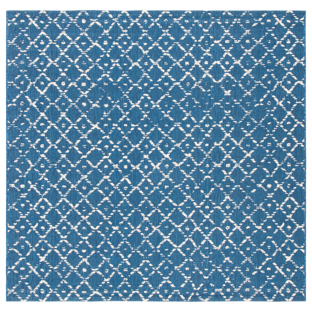 SAFAVIEH Outdoor CY6391-25821 Courtyard Navy / Ivory Rug Image 7