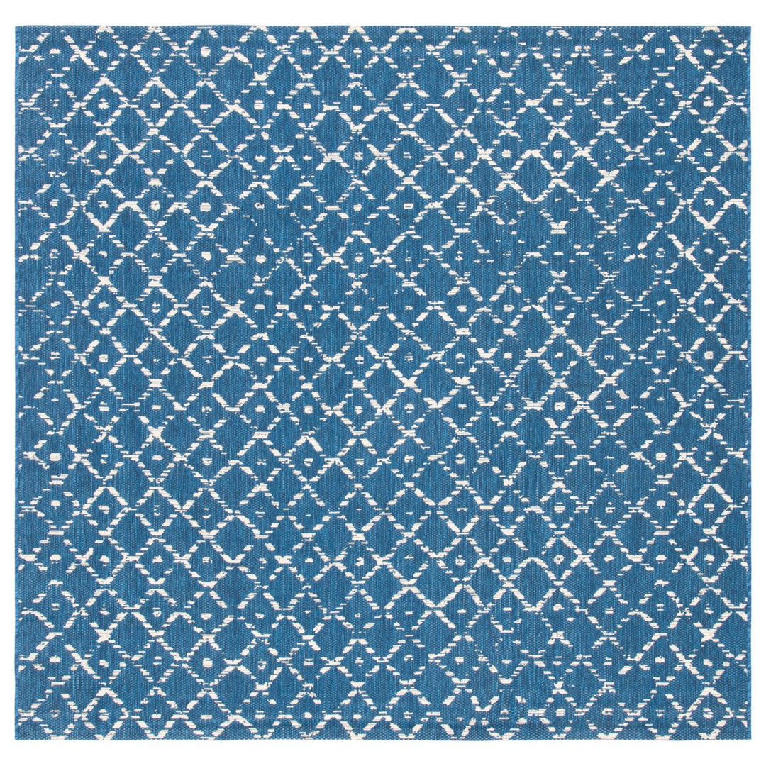 SAFAVIEH Outdoor CY6391-25821 Courtyard Navy / Ivory Rug Image 1