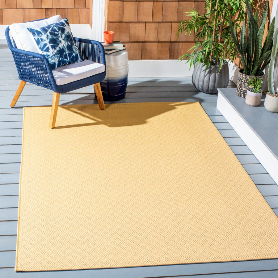 SAFAVIEH Outdoor CY6520-30622 Courtyard Gold / Gold Rug Image 1
