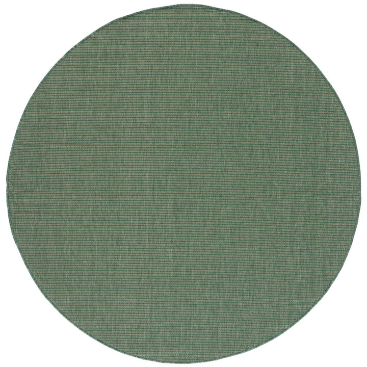 SAFAVIEH Outdoor CY6403-32222 Courtyard Dark Green / Beige Rug Image 1