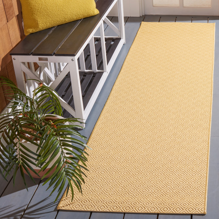 SAFAVIEH Outdoor CY6520-30622 Courtyard Gold / Gold Rug Image 3