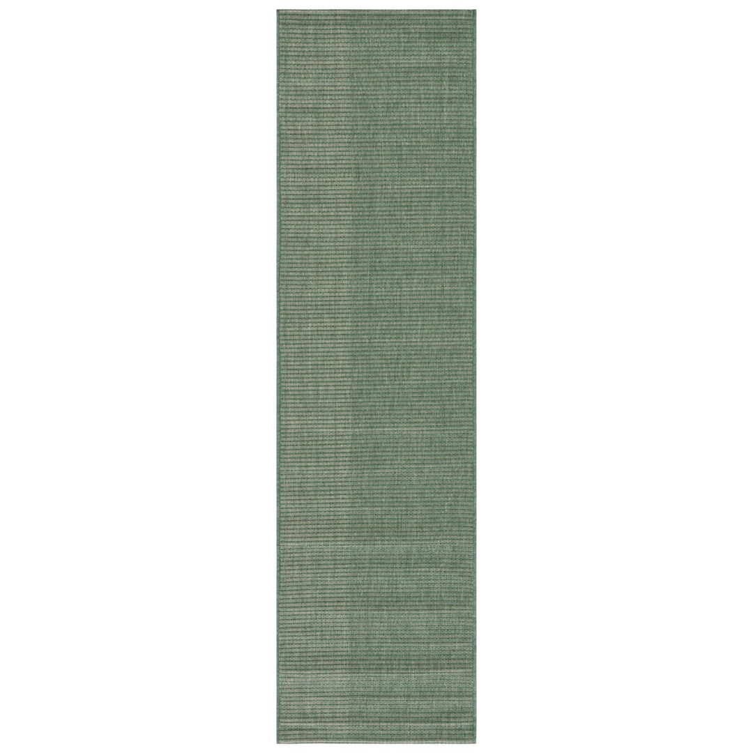 SAFAVIEH Outdoor CY6403-32222 Courtyard Dark Green / Beige Rug Image 1