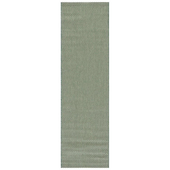 SAFAVIEH Outdoor CY6521-32221 Courtyard Dark Green / Beige Rug Image 1