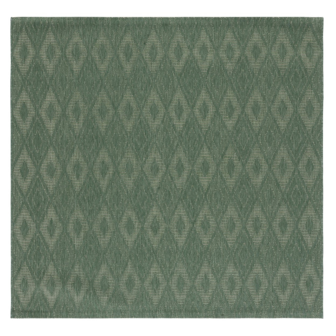 SAFAVIEH Outdoor CY6522-32222 Courtyard Dark Green / Beige Rug Image 1