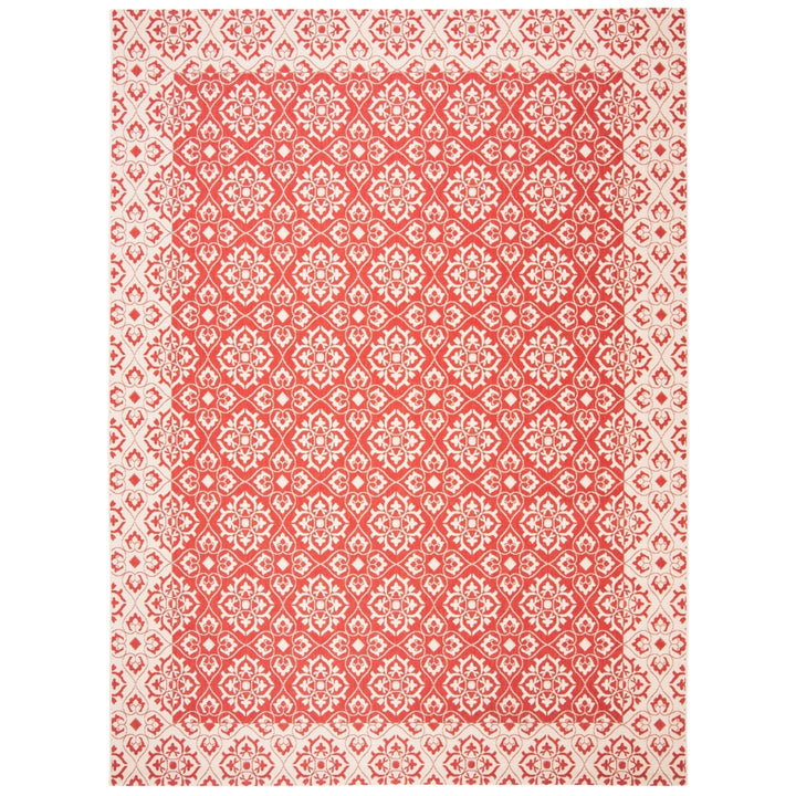 SAFAVIEH Outdoor CY6550-28 Courtyard Collection Red / Creme Rug Image 3