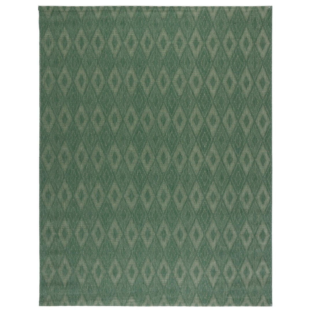 SAFAVIEH Outdoor CY6522-32222 Courtyard Dark Green / Beige Rug Image 1