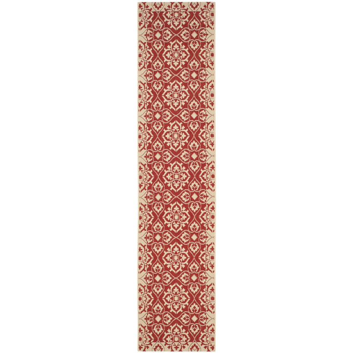 SAFAVIEH Outdoor CY6550-28 Courtyard Collection Red / Creme Rug Image 5