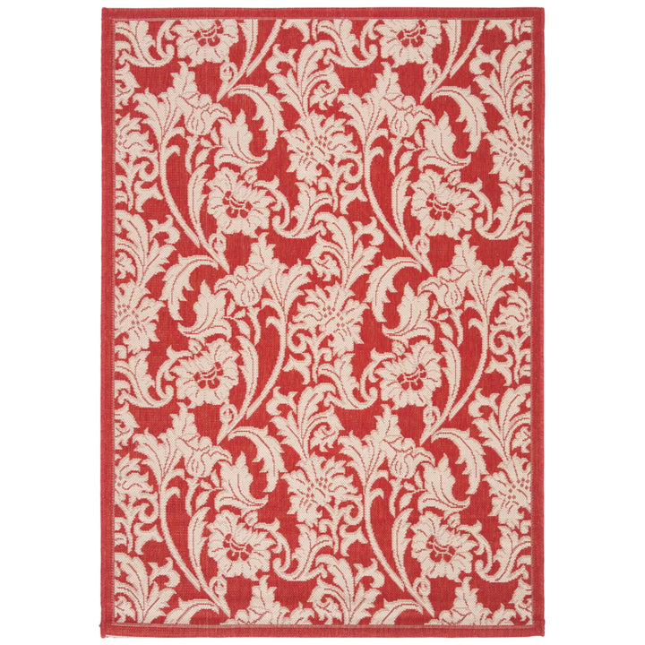 SAFAVIEH Outdoor CY6565-28 Courtyard Collection Red / Creme Rug Image 6